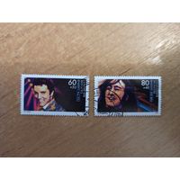 Джон Ленте и Элвис Пресли 2 марки Германия музыканты 1988