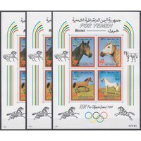 1983 Йемен PDR 316-319/B11x3 Олимпийские игры 1984 года в Лос-Анджелесе 45,00 евро
