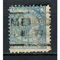 Германия - Гамбург (Hammonia) - Местные марки - 1888 - Корабль 3Pf - [Mi.38A] - 1 марка. Гашеная.  (Лот 82Df)