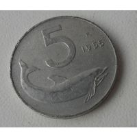 5 лир Италия 1955 г.в.