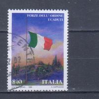 [616] Италия 1998. Флаг страны. Одиночный выпуск. Гашеная марка.