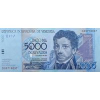 Werty71 ВЕНЕСУЭЛА 5000 боливаров 2004 UNC банкнота