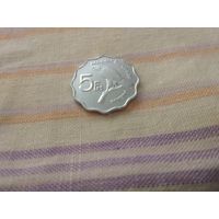 Коморские острова,остров Анжуан,  5 франков, 2008 года, Редчайшая монета!!! С 2007 по 2008 год на территории Анжуана существовало одноимённое непризнанное государство