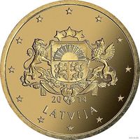50 евроцентов 2014 Латвия UNC из ролла
