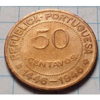 Гвинея-Бисау 50 сентаво, 1946 500 лет открытию Гвинеи        ( 2-9-5 )
