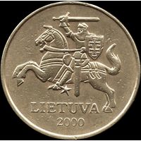 Литва 50 центов 2000 г. КМ 108 (17-18)