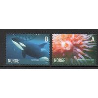 Морские обитатели Норвегия 2005 год серия из 2-х марок