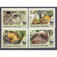 2010 Того 3454-3457 Всемирный фонд дикой природы / Фауна 8,50 евро