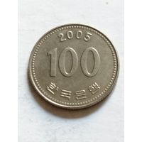 Корея 100 вон 2005