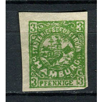 Германия - Гамбург (Hammonia) - Местные марки - 1889 - Корабль 3Pf - [Mi.45B] - 1 марка. Чистая без клея.  (Лот 90Df)
