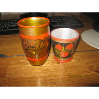 Два деревянных стакана СССР