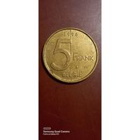 Бельгия, 5 франков 1996, (Ё).