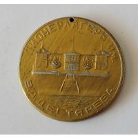 Медаль "Пионер лагерь им. Дехтярёва". Диаметр 4 см. Алюминий.