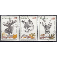 Польша 1981 фауна охота 3 марки