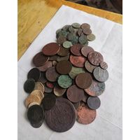 Набор монет - 50 шт (РИ,ВКЛ,Германия), солиды (более 35шт)