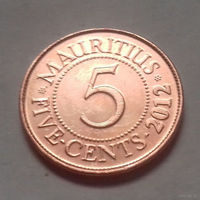 5 центов, Маврикий 2012 г., AU