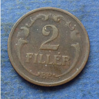 Венгрия 2 филлера 1940 бронза