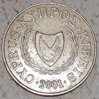 Кипр 5 центов, 2001 (14-8-9)