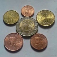 Набор евро монет Франция 2015 г. (1, 2, 5, 10, 20 евроцентов, 2 евро)