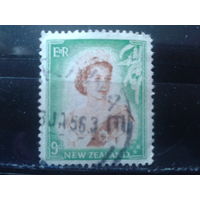 Новая Зеландия 1953 Королева Елизавета 2  9 пенсов