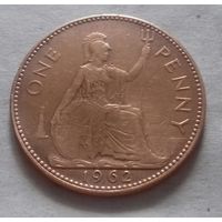1 пенни, Великобритания 1962 г.