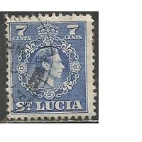 Сент-Люсия. Король Георг VI. 1949г. Mi#126.