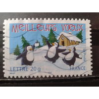 Франция 2005 Рождество, пингвины Михель-1,5 евро гаш