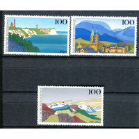 Германия - 1993г. - Виды Германии - полная серия, MNH, одна марка с отпечатком [Mi 1684-1686] - 3 марки