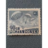 Польша 1952. Парашютный спорт. Сдвиг печати