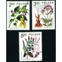 Лекарственные растения Польша 1980 год 3 марки