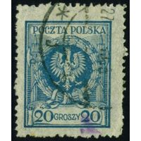 Орел в лавровом венке Польша 1924 год 1 марка