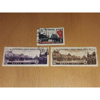 СССР 1946 Парад Победы в Москве. Полная серия 3 марки