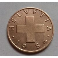 2 раппена, Швейцария 1954 г.