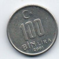 ТУРЕЦКАЯ РЕСПУБЛИКА  100000 ЛИР  2001