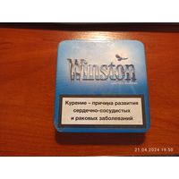 Портсигар металлический Winston с рубля