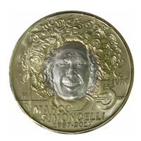 Монета номиналом 5 евро, Сан-Марино, 2017, "30 лет со дня рождения Марко Симончелли