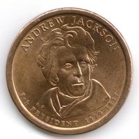 1 доллар США 2008 год 7-й Президент Эндрю Джексон _состояние аUNC
