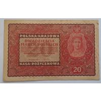 Польша 20 марок 1919 года