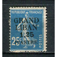 Французский мандат Великий Ливан  - 1924 - Надпечатка GRAND LIBAN/ 1,25 PIASTRE на 25С (на французских марках) - [Mi.6] - 1 марка. MH.  (LOT AZ20)