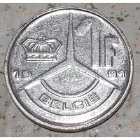 Бельгия 1 франк, 1991  (4-14-77)