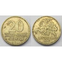 20 центов Литва 2007