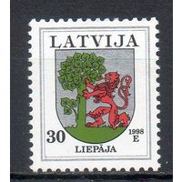 Стандартный выпуск Гербы Латвия 1998 год серия из 1 марки
