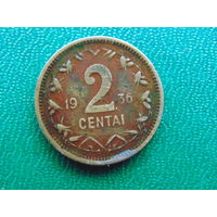Литва  2 цента 1936 год.