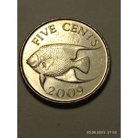 Бермуды 5 цент 2009 года .