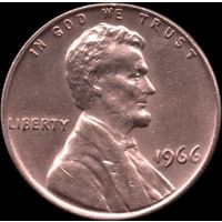 США 1 цент 1966 г. КМ#201 (3-5)