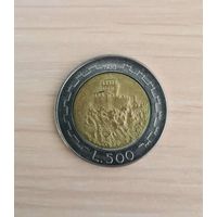Сан-Марино 500 лир, 1988 (Repubblica di San Marino L.500)