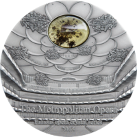 Палау 10 долларов 2015г. "Метрополитен опера, Нью-йорк". Монета в капсуле; сертификат. СЕРЕБРО 62,20гр.(2 oz).