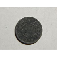 Бельгия 10 сантимов 1916г