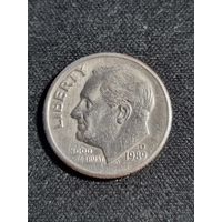 CША 10 центов 1989  D