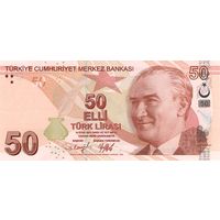 Турция 50 лир образца 2009 года UNC p225(e)